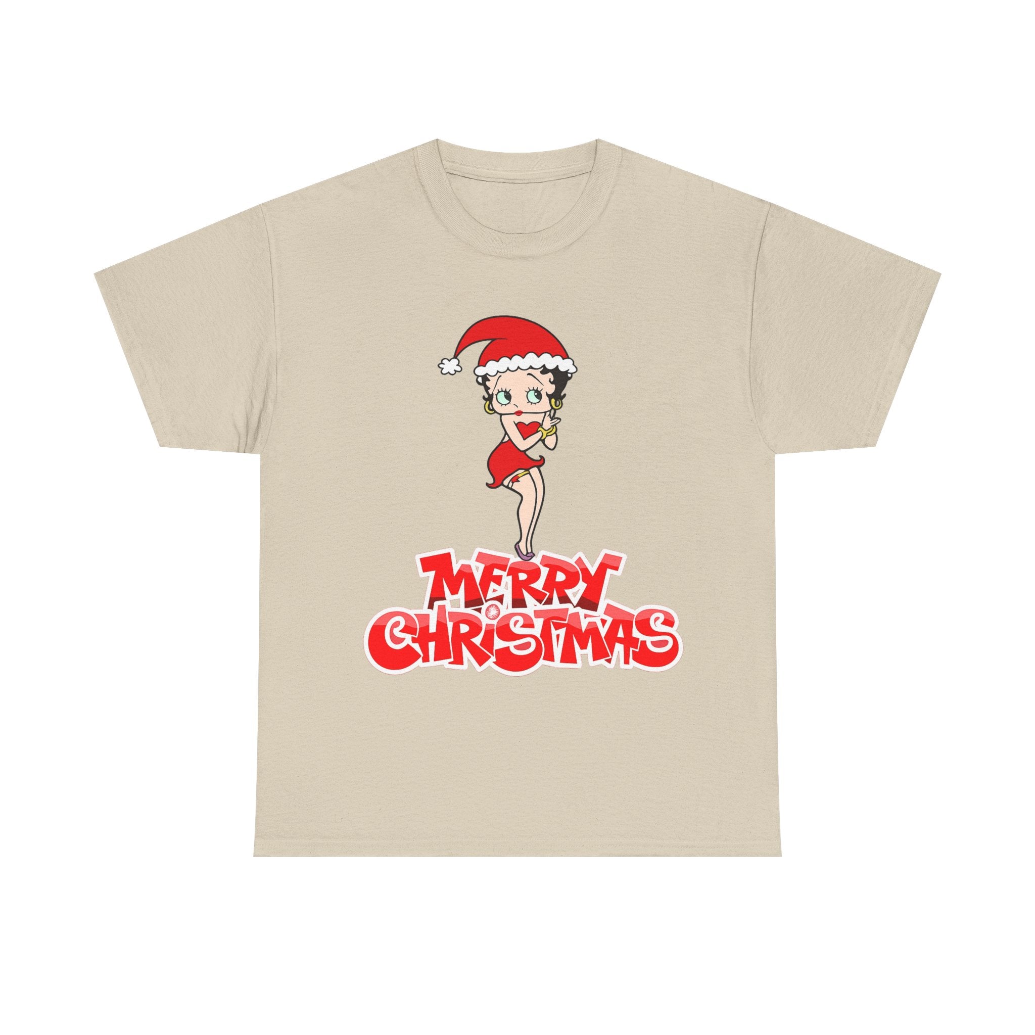 Christmas Betty Boop Tee - 'Merry Christmas' Holiday Graphic Shirt