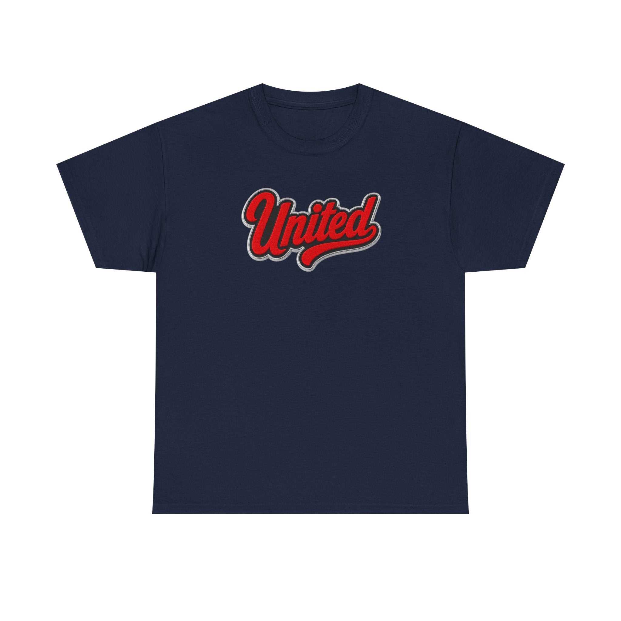 United Retro Script Tee — Vintage Red Logo T‑Shirt