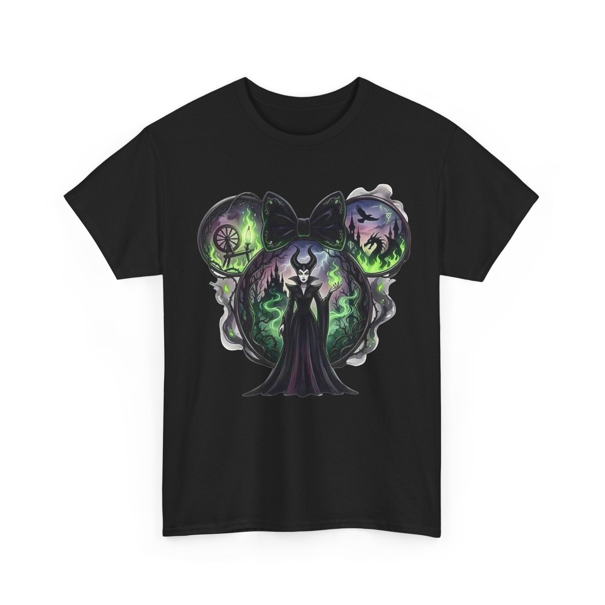 Maleficent Haunted Mouse Skull T-Shirt — Dark Fairytale Villain Tee