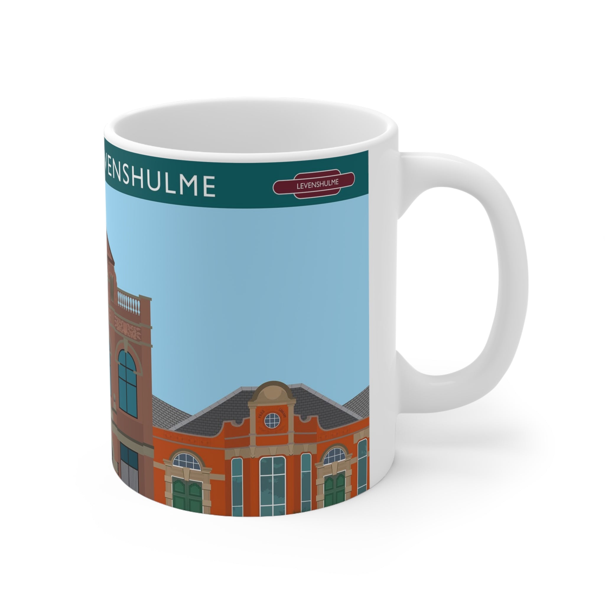 Welcome to Levenshulme Ceramic Coffee Mug – 11oz & 15oz Townscape Souvenir