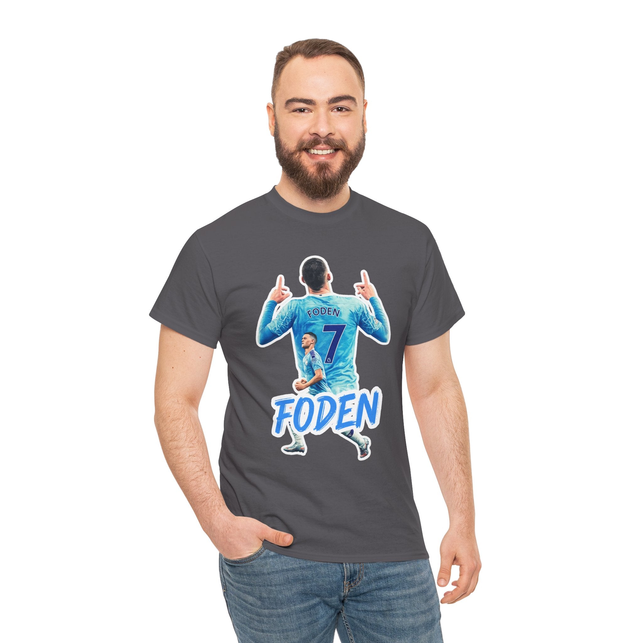 Phil Foden #7 Soccer T‑Shirt — Manchester City Fan Jersey Tribute