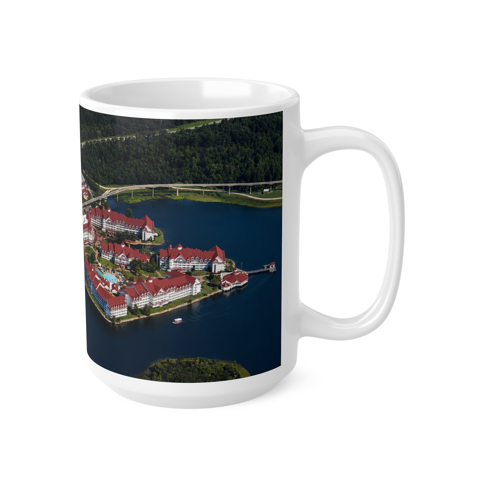 DIsney World Grand Floridian Resort Aerial Photo Coffee Mug — Scenic 11oz & 15oz Ceramic Cup