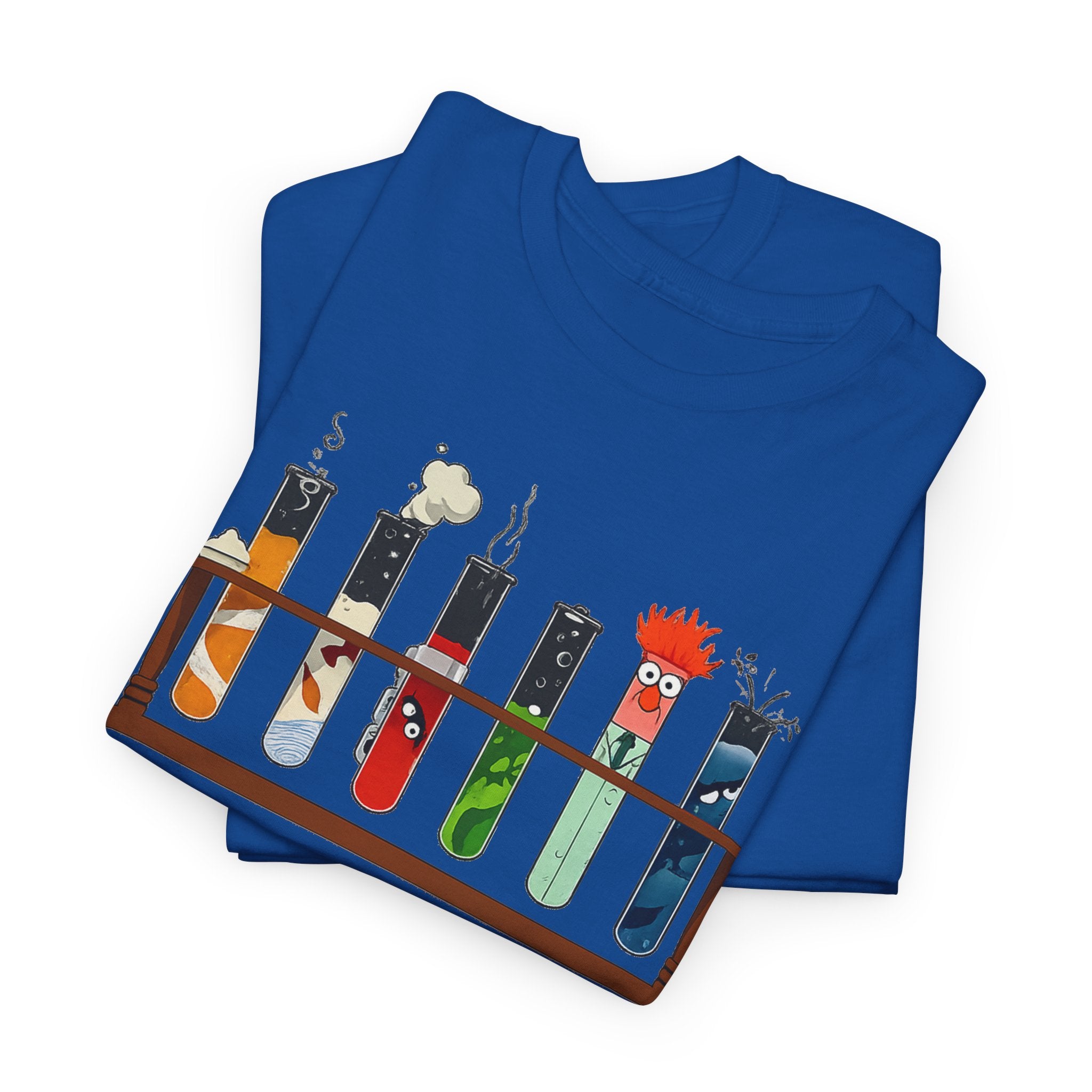 Muppets Beaker Science Test Tube Cats T‑Shirt — Cute Laboratory Cat Illustrations Tee
