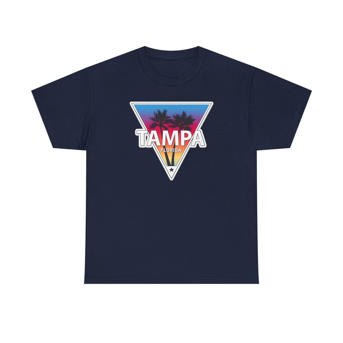 Tampa Retro Sunset Cotton T-Shirt