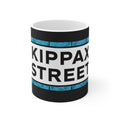 Manchester City Maine Road Kippax Street Ceramic Coffee Mug — Blue Tile Street Sign Design (11oz & 15oz)