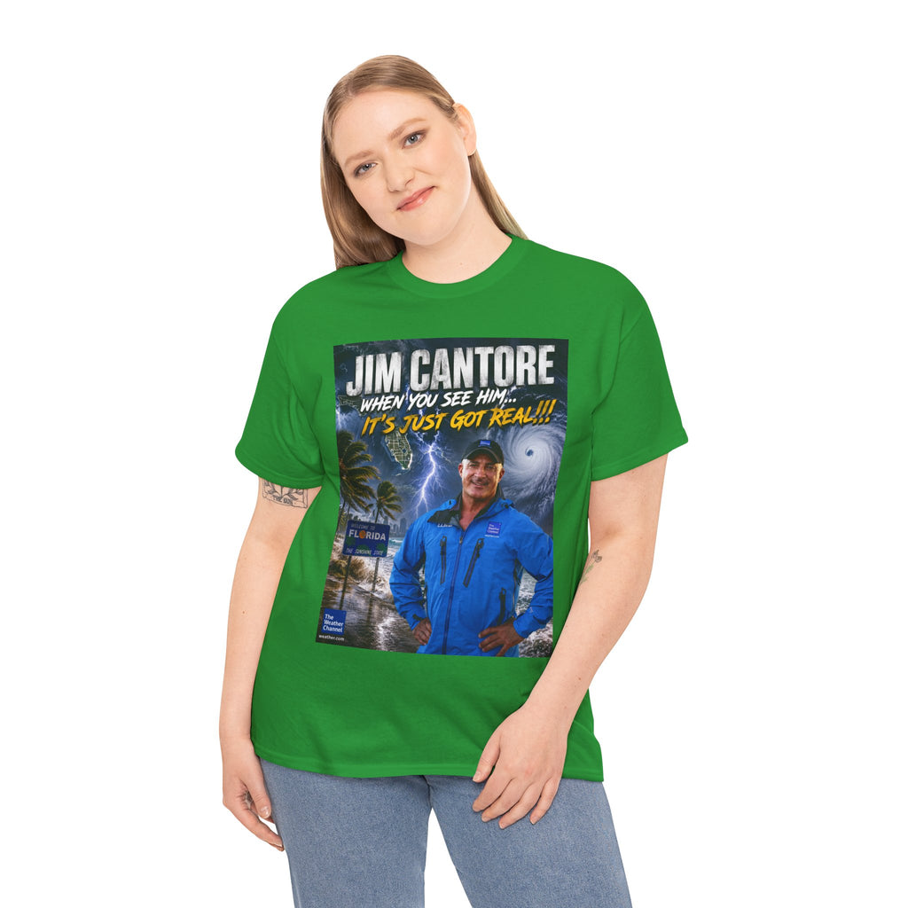 Jim Cantore "It's Just Got Real" Hurricane T-Shirt