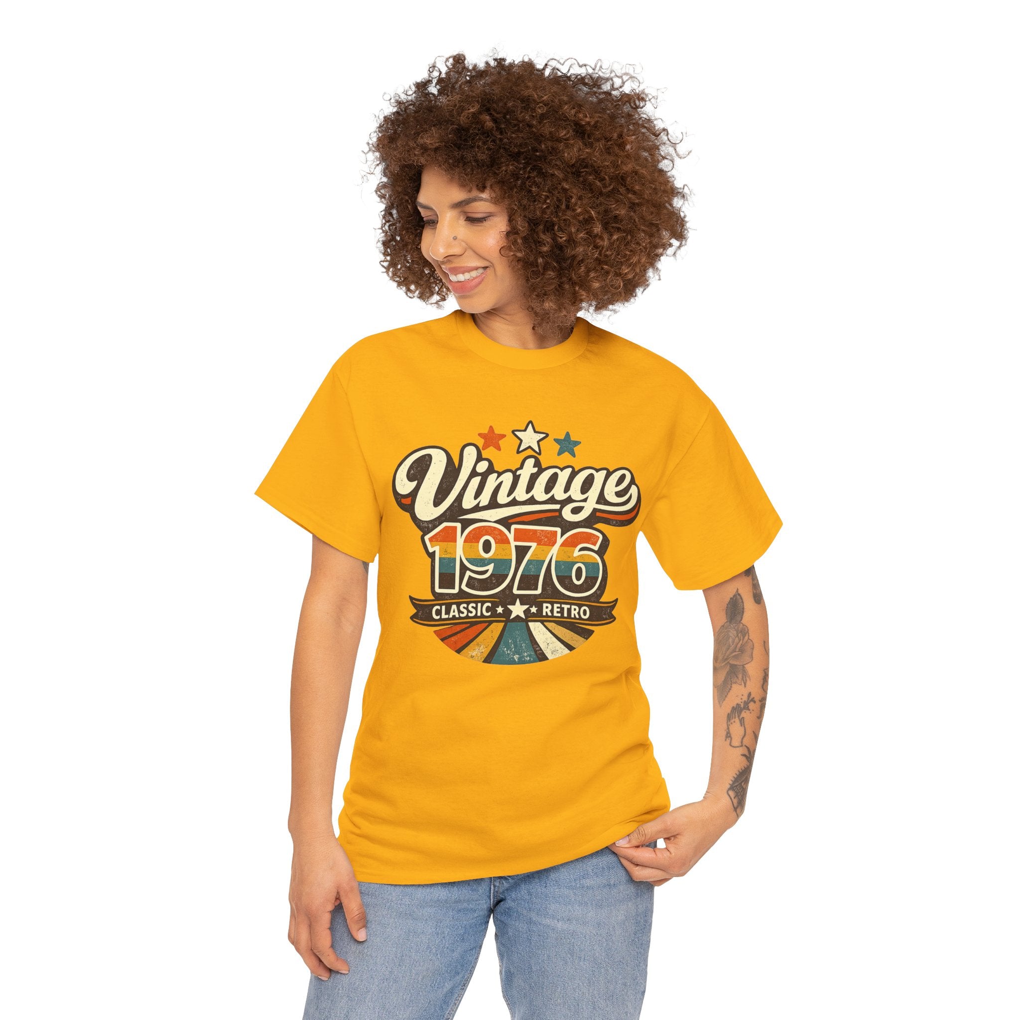 Vintage 1976 Retro Graphic Tee — Classic Birthday or Anniversary Gift