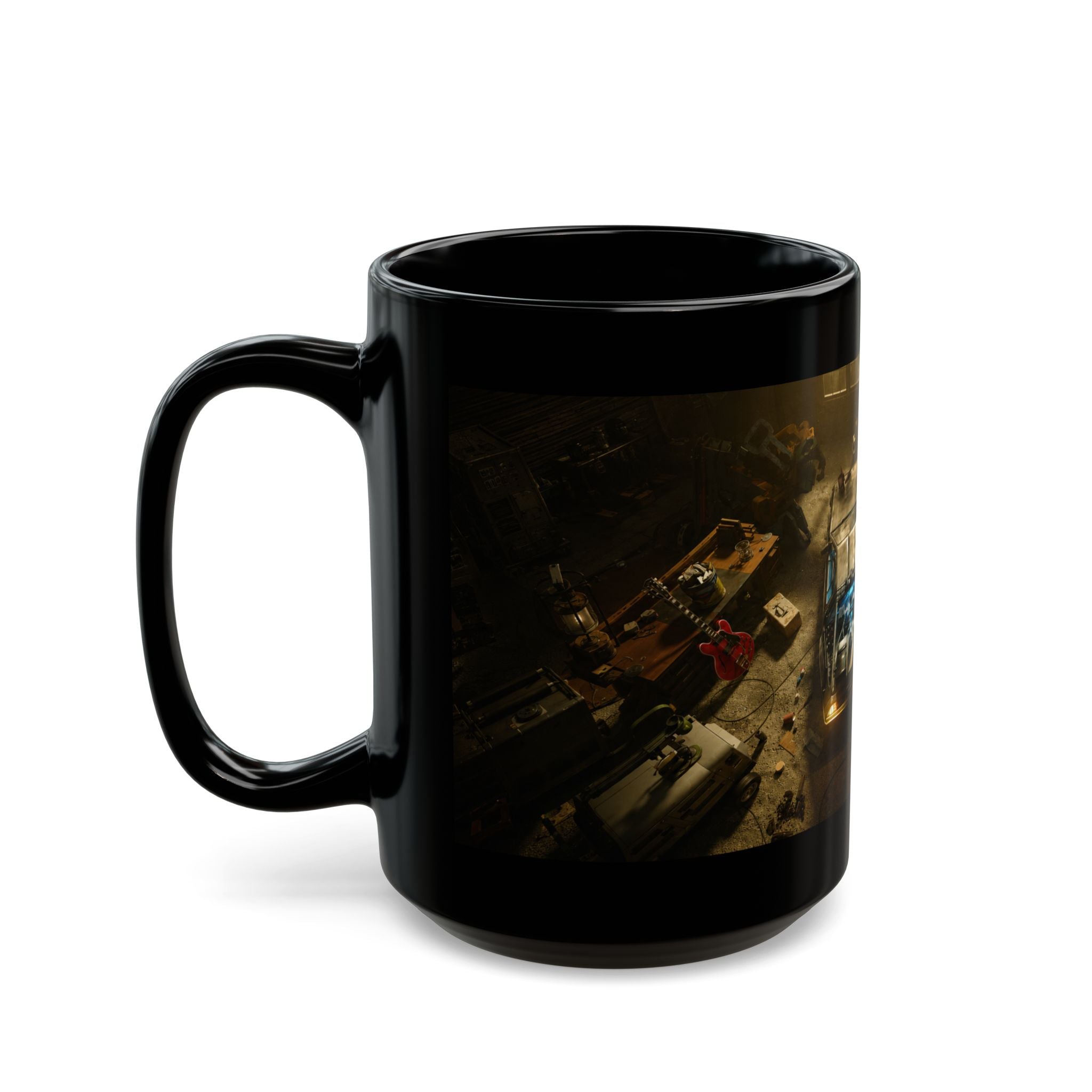 Back to the Future Movie Logo Black Mug — 11oz & 15oz Ceramic