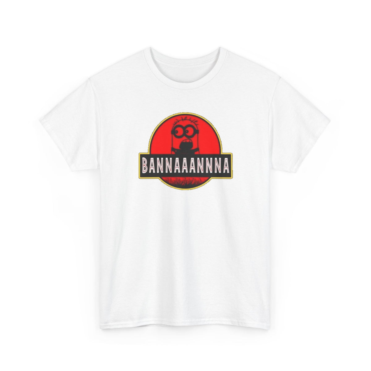 Bannaaannna Graphic Tee — Retro Red Logo Funny Banana Shirt