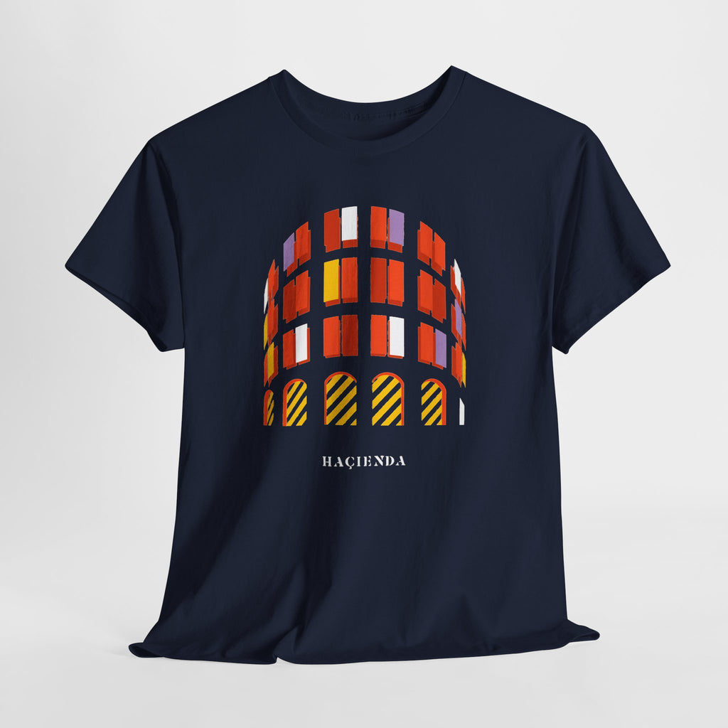 Hacienda Arch Graphic Cotton T-Shirt Tee — Retro Sunset Window Illustration