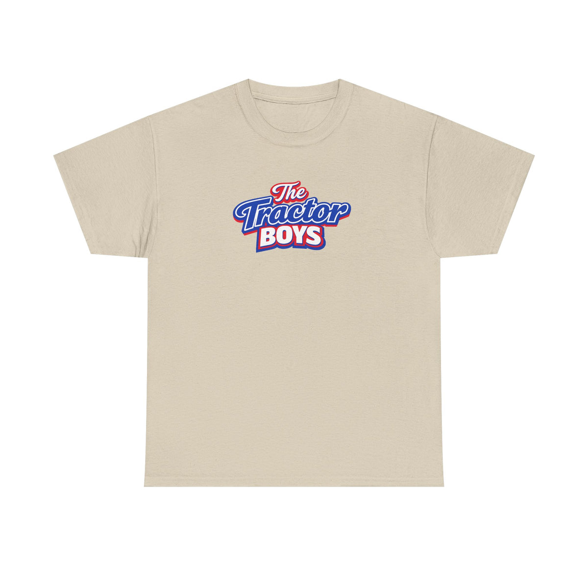 The Tractor Boys T-Shirt — Retro Blue & Red Logo Tee