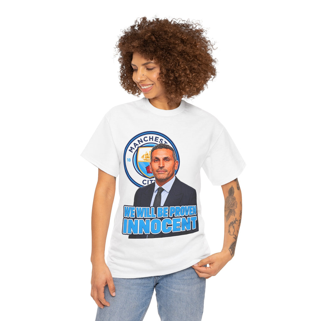 Manchester City “We Will Be Proven Innocent” Fan Cotton T-Shirt