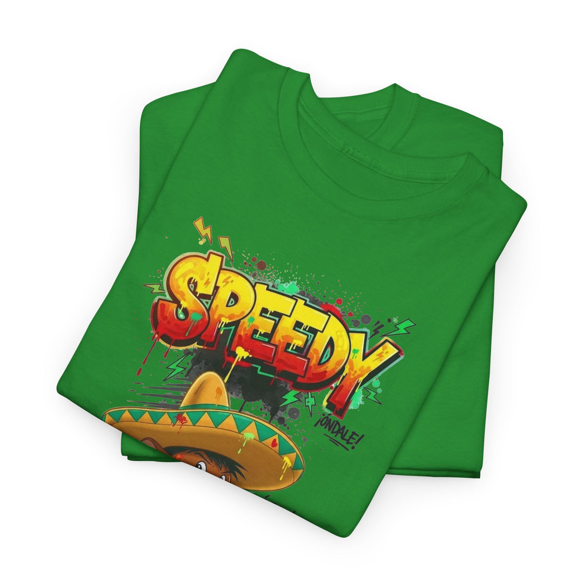 Speedy Sombrero Cartoon Tee — Mexican Street Food Runner Graphic T-Shirt
