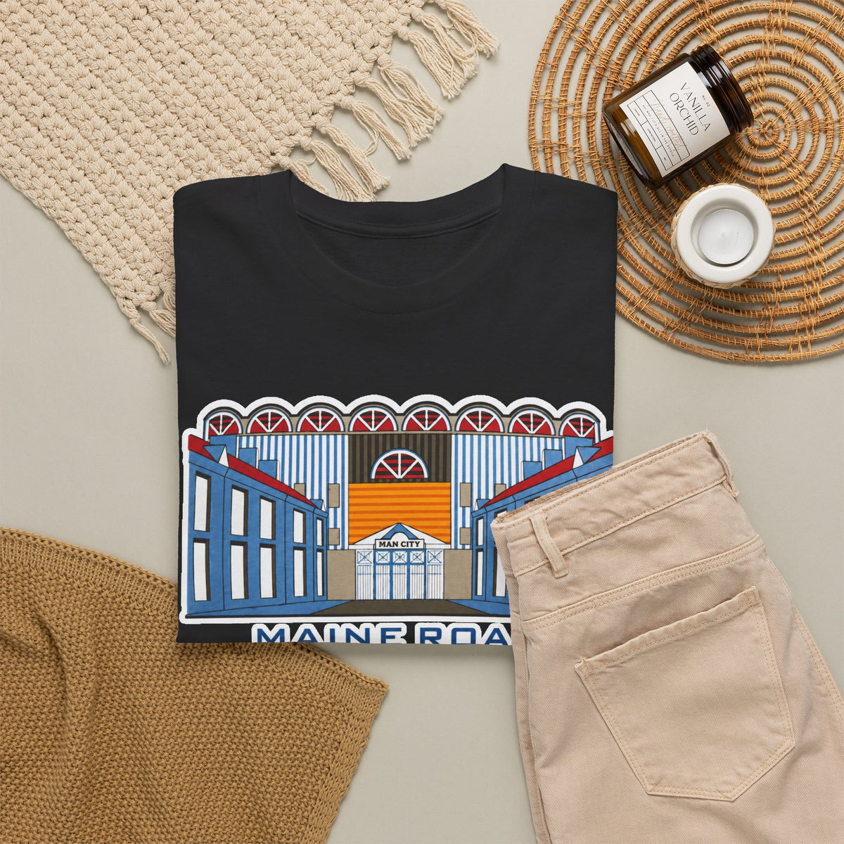 Maine Road Graphic Tee — 'Maine Road 1923–2003' Retro Stadium Cotton T‑Shirt