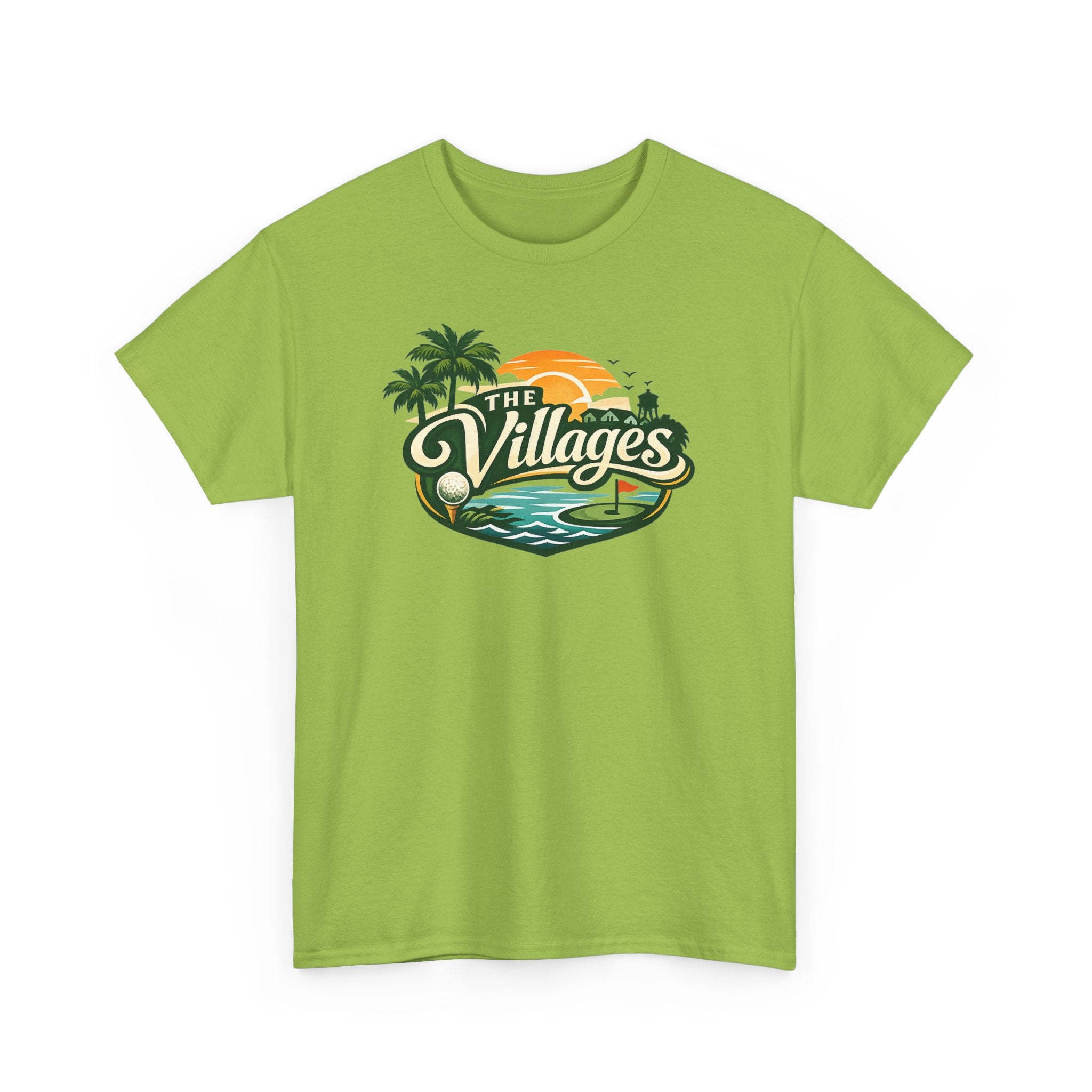 The Villages of Florida Sunset Logo Tee - Florida Palm Beach Retro T-Shirt
