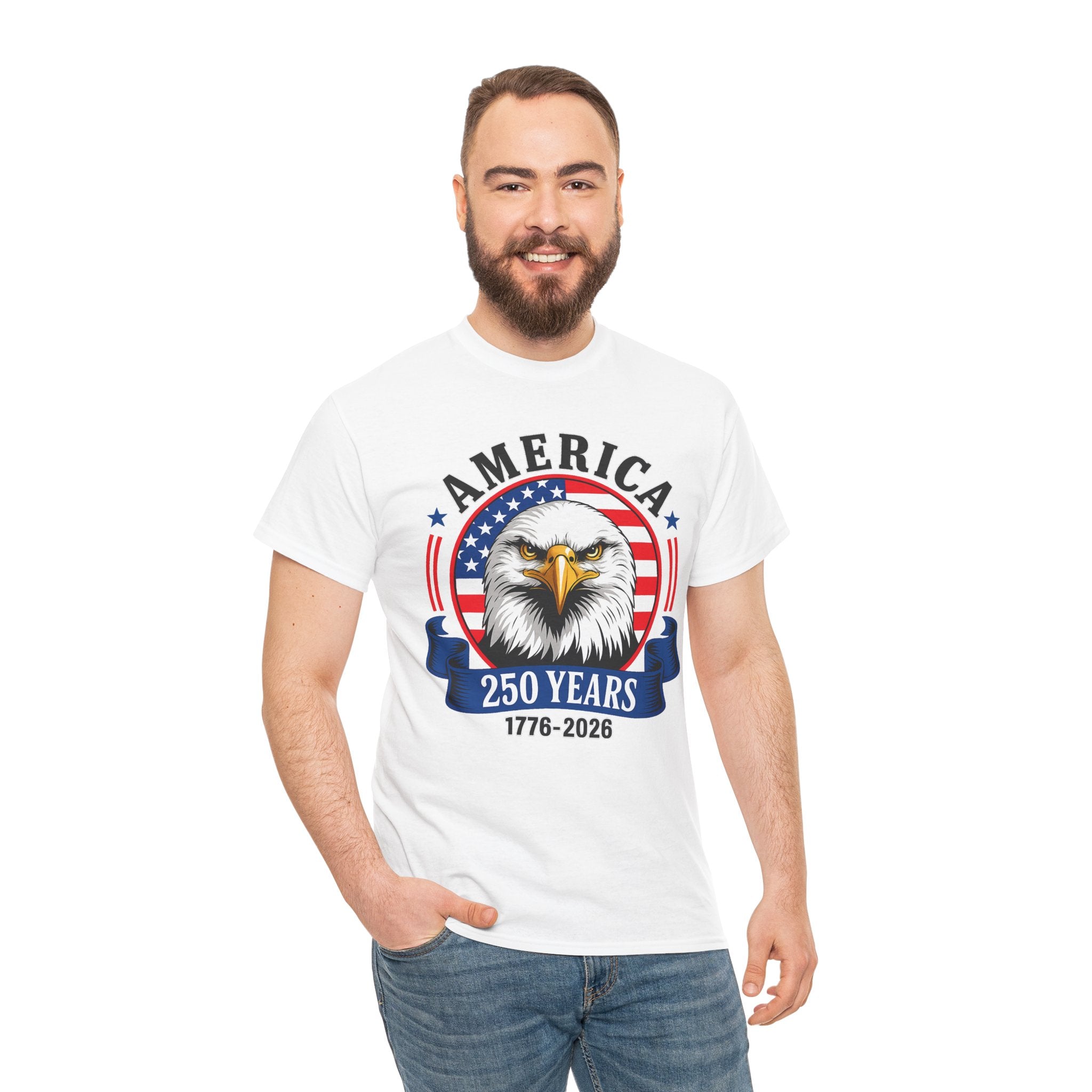America 250 Years T-Shirt – Bald Eagle 1776–2026 Patriotic Tee