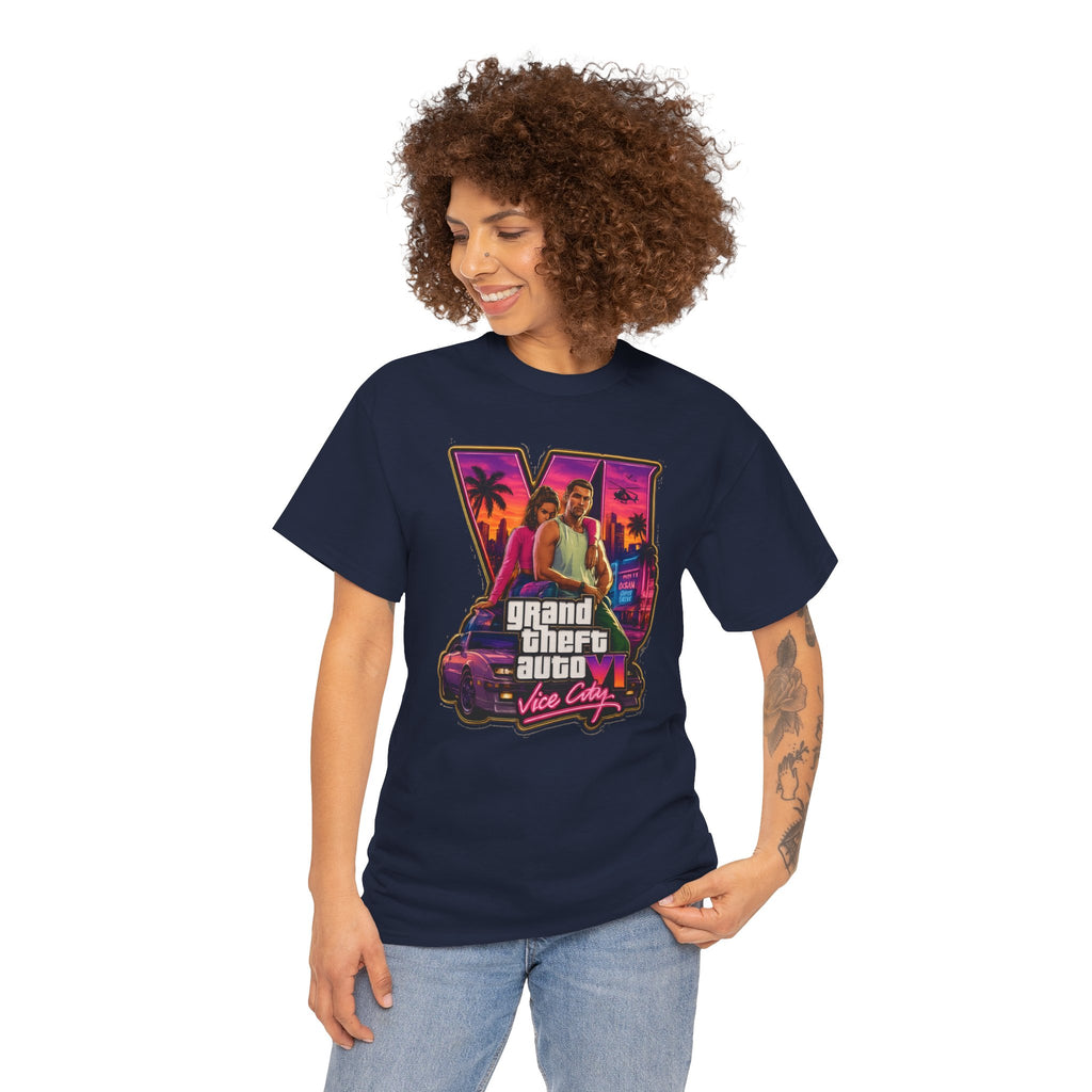 Grand Theft Auto Vice City Retro Logo Tee / Cotton T-Shirt