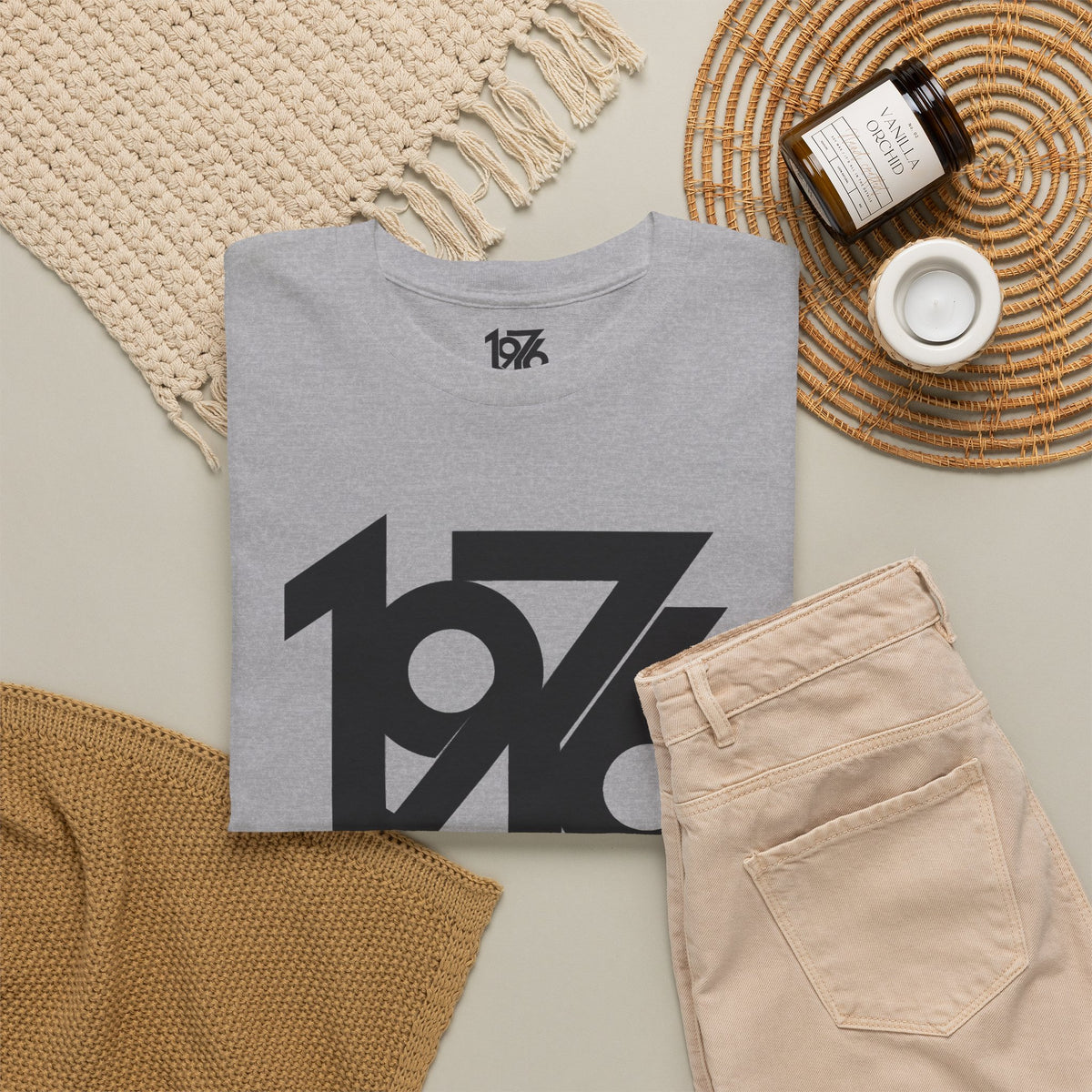 1976 Collection Logo Cotton T-Shirt — Vintage Year Graphic Tee