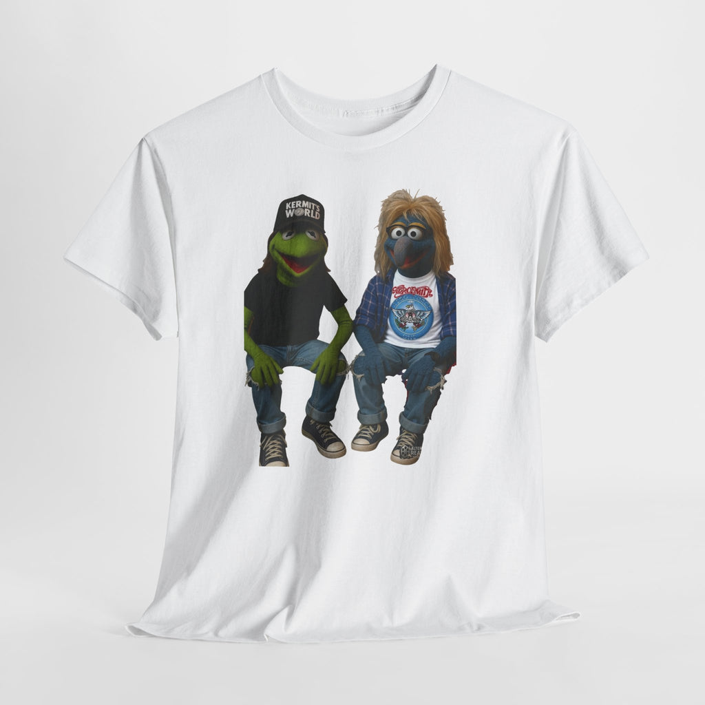 Kermit & Gonzo Waynes World Inspired Character Graphic T-Shirt