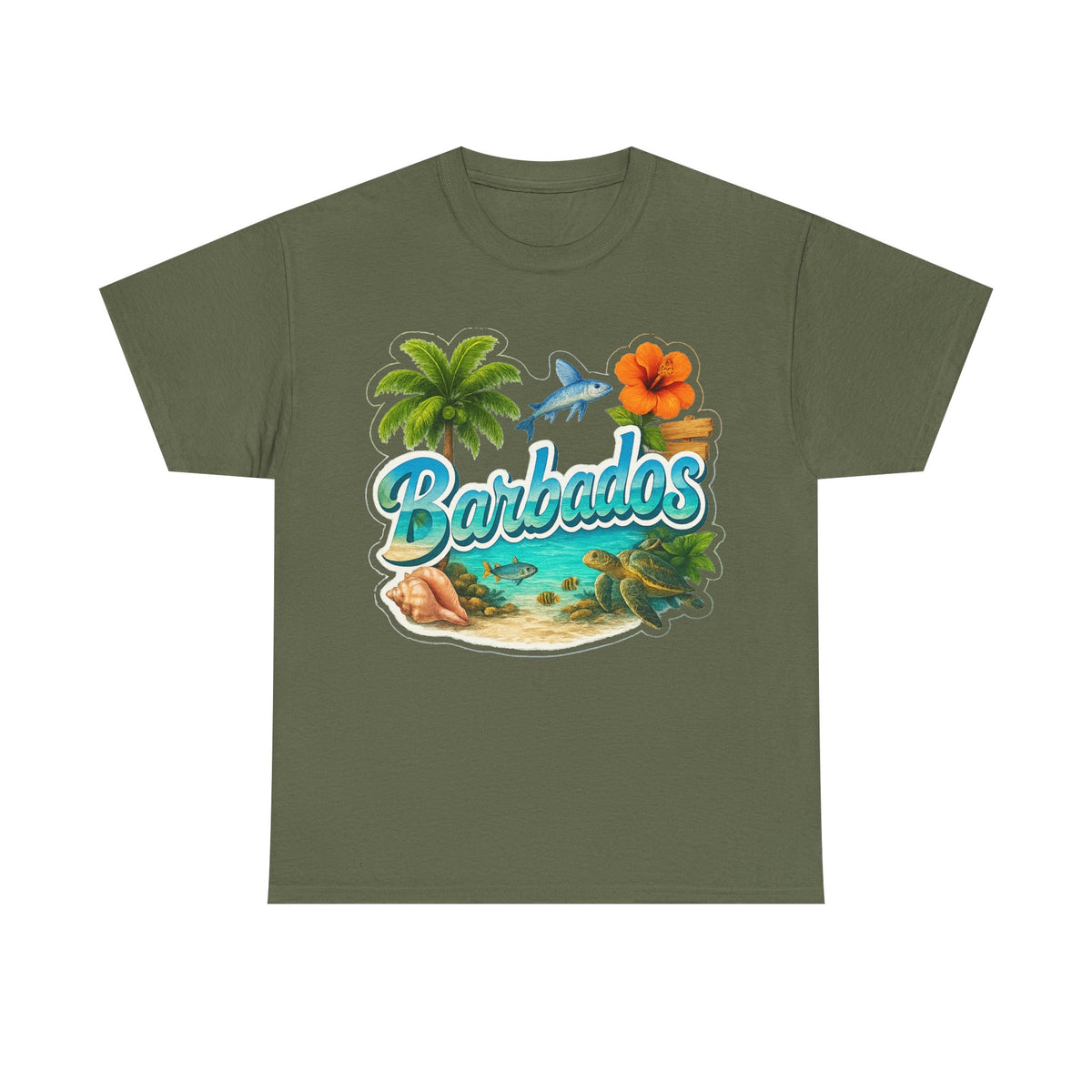 Barbados Beach Graphic Tee — Tropical Island Vacation T‑Shirt