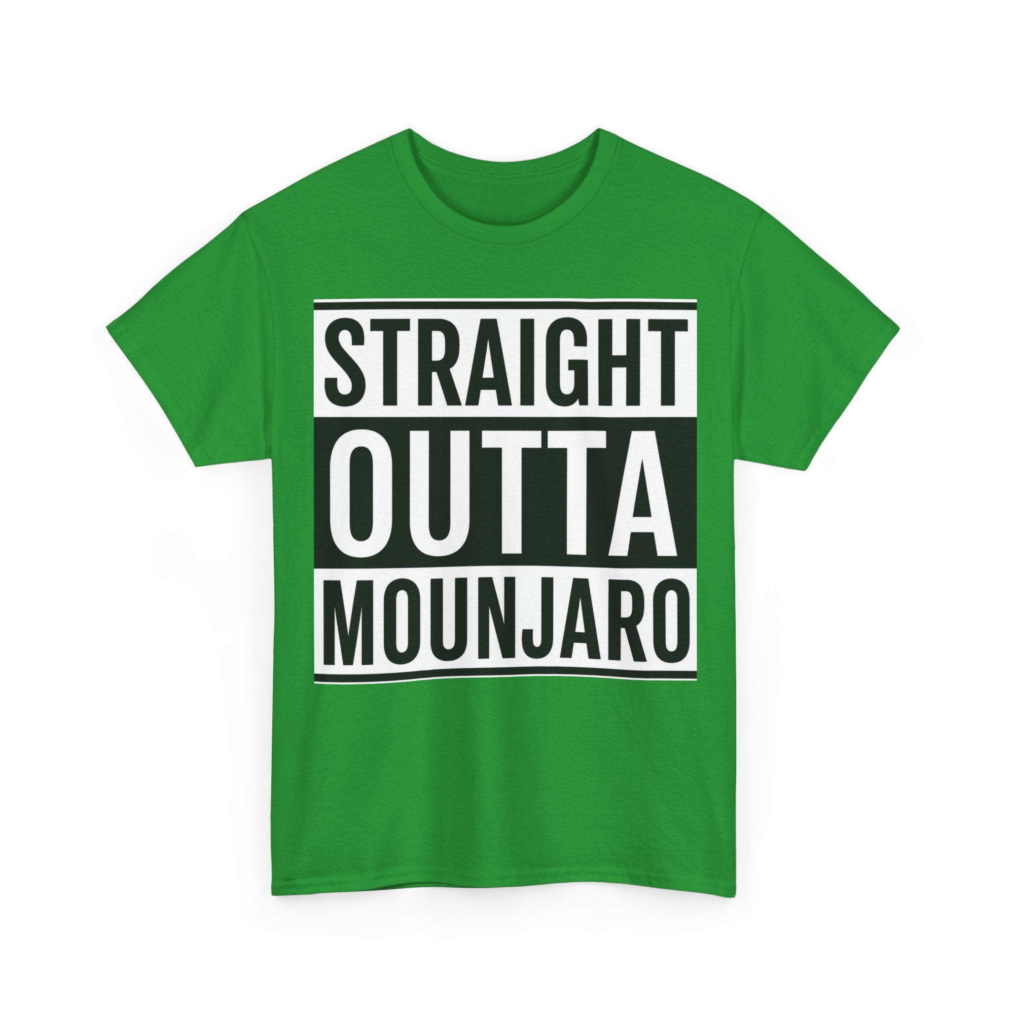 T-Shirt — "Straight Outta Mounjaro" Bold Typography Tee