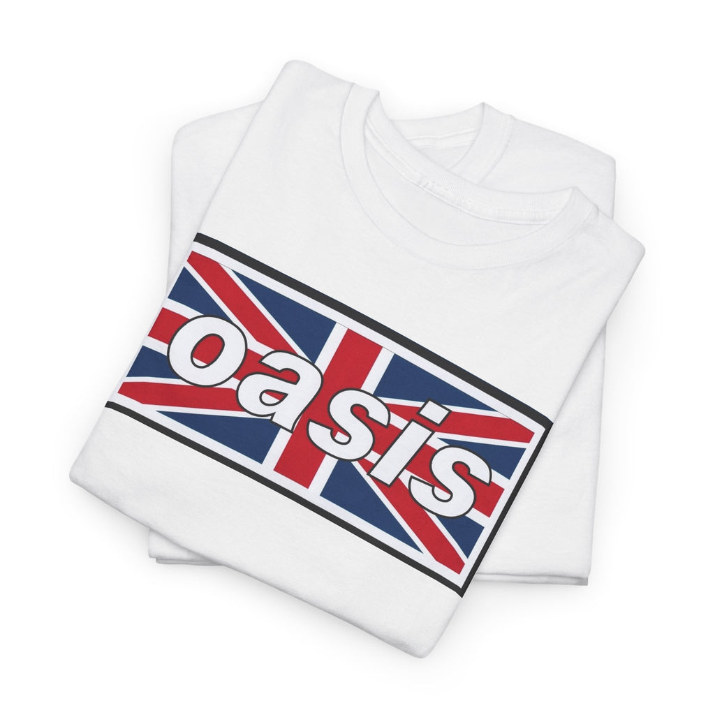 Oasis Union Jack Tee — British Rock Band Vintage-Inspired T-Shirt