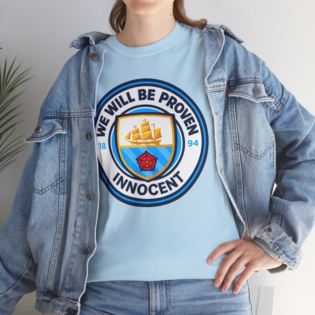 “We Will Be Proven Innocent” Justice Manchester City Cotton T-Shirt