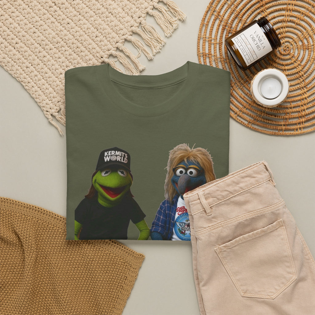 Kermit & Gonzo Waynes World Inspired Character Graphic T-Shirt