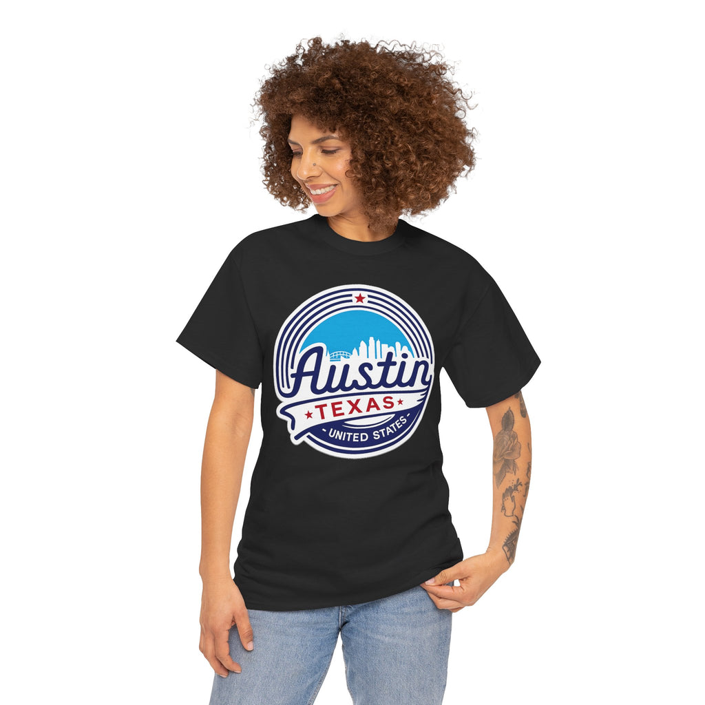 Austin Texas Retro Skyline T-Shirt — Vintage City Pride Tee
