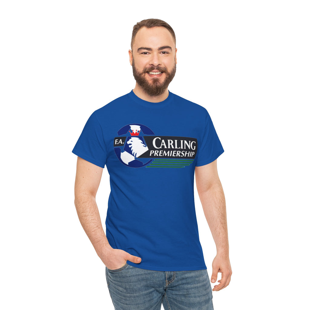 Carling Premiership Soccer Logo Tee — Vintage Football T‑Shirt