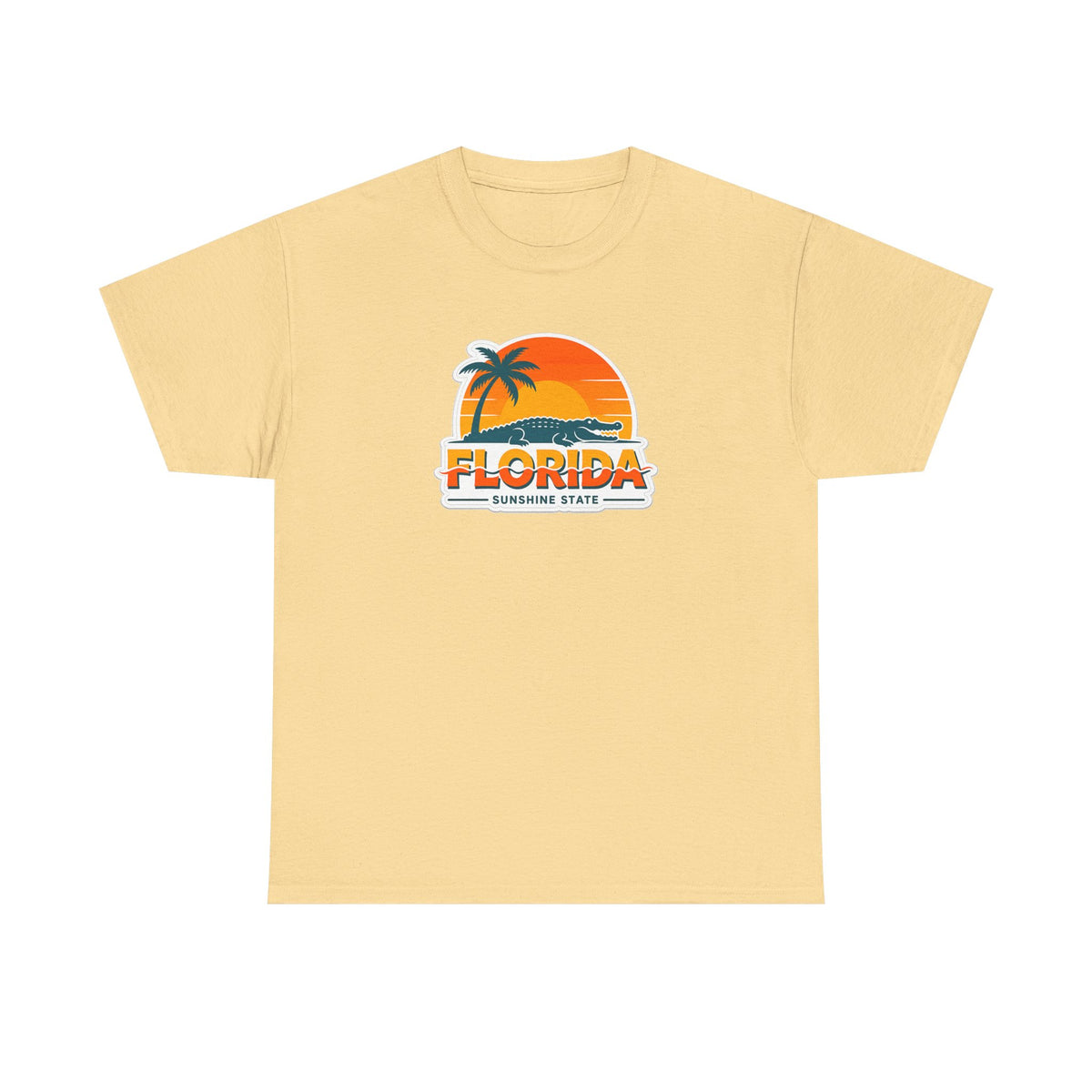 Florida Sunshine State T-Shirt — Retro Palm Sunset Graphic Tee