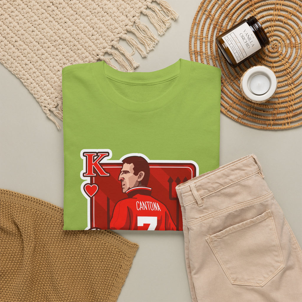 Cantona Playing Card Cotton T-Shirt / Tee — Number 7 Custom Jersey Design