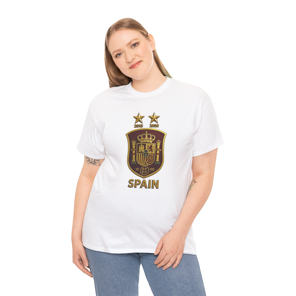 Spain Crest T-Shirt — Vintage Spanish Soccer Shield Tee