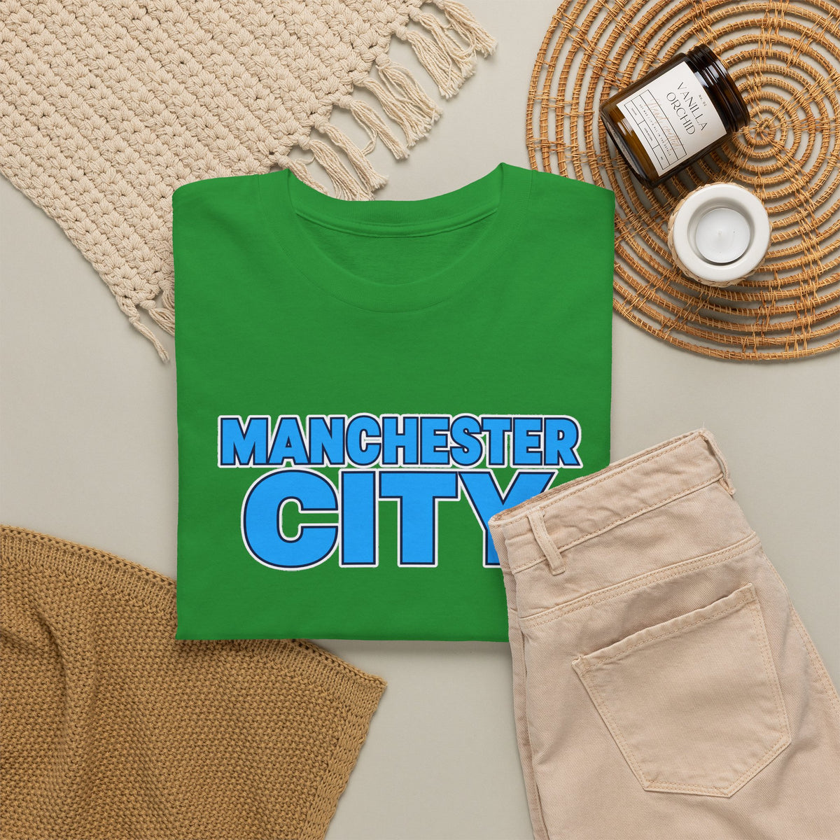 Manchester City T‑Shirt — Retro Blue Logo Tee
