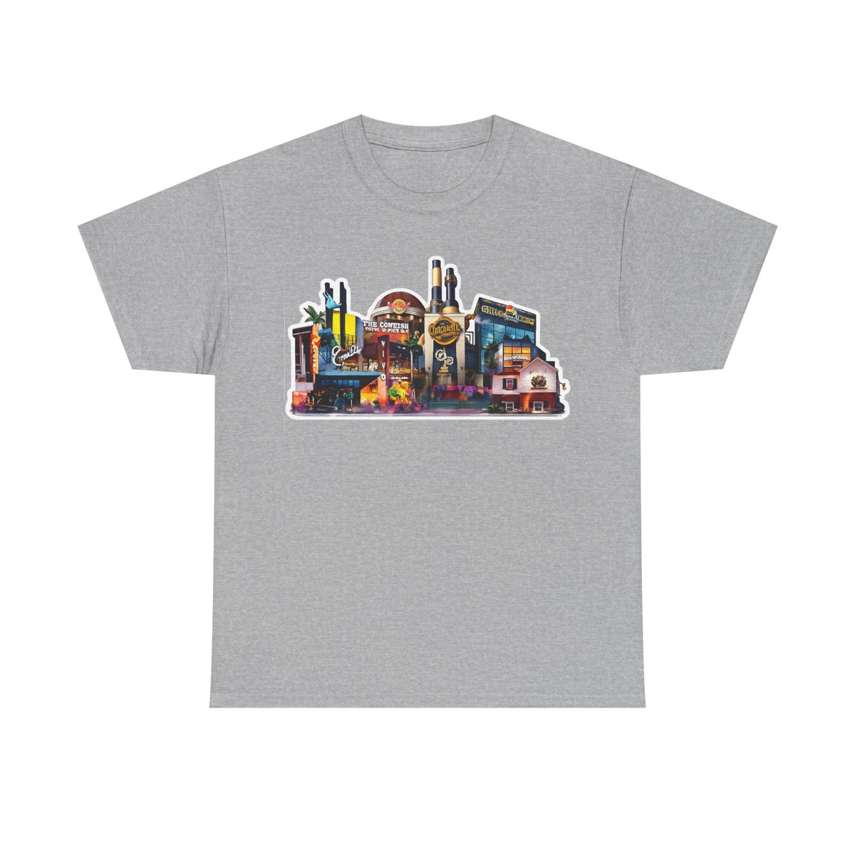 Universal Orlando Skyline T-Shirt — Neon Strip Casino Cityscape Tee