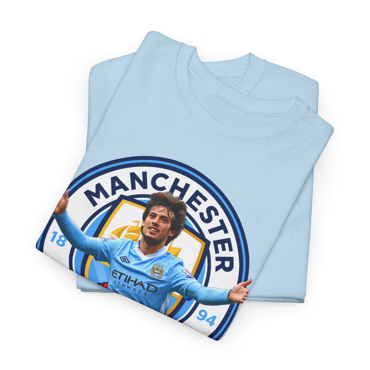 David Silva Manchester Legend Football Tee — Player Celebration Design