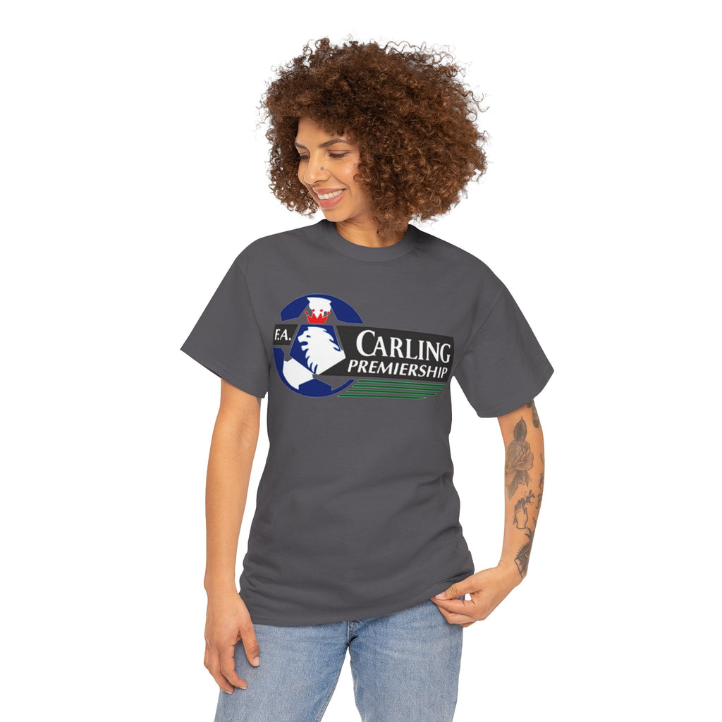 Carling Premiership Soccer Logo Tee — Vintage Football T‑Shirt
