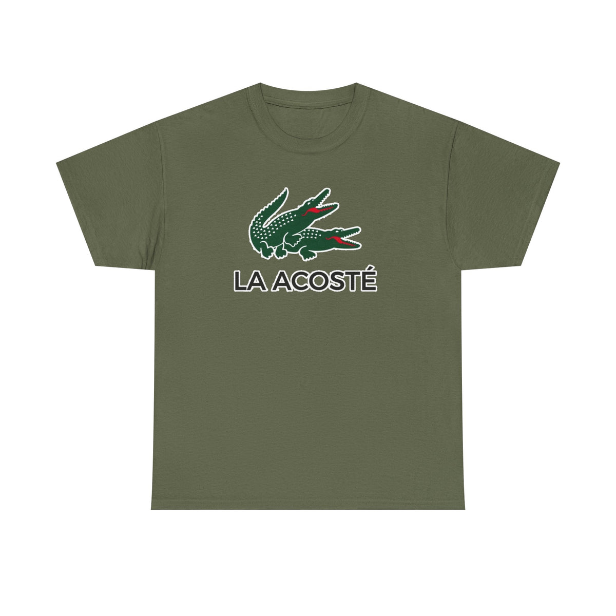 La Acosté Crocodile Logo Graphic Cotton Tee / T-Shirt