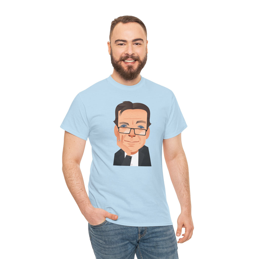 Tony Wilson Manchester Legend Caricature Gentleman Face Cotton T-Shirt
