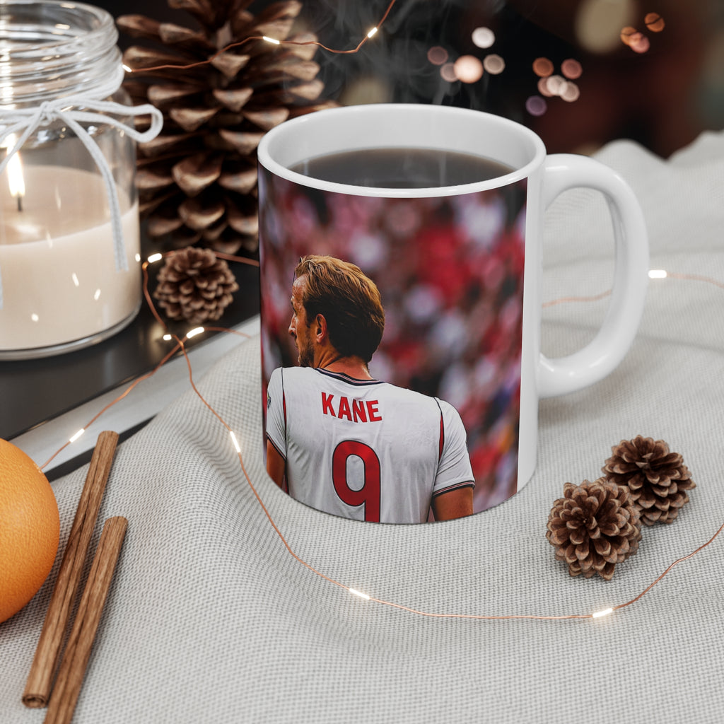 Harry Kane England Ceramic Mug — Stadium Crowd Design, 11oz & 15oz