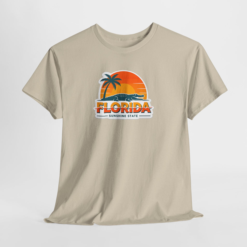Florida Sunshine State T-Shirt — Retro Palm Sunset Graphic Tee
