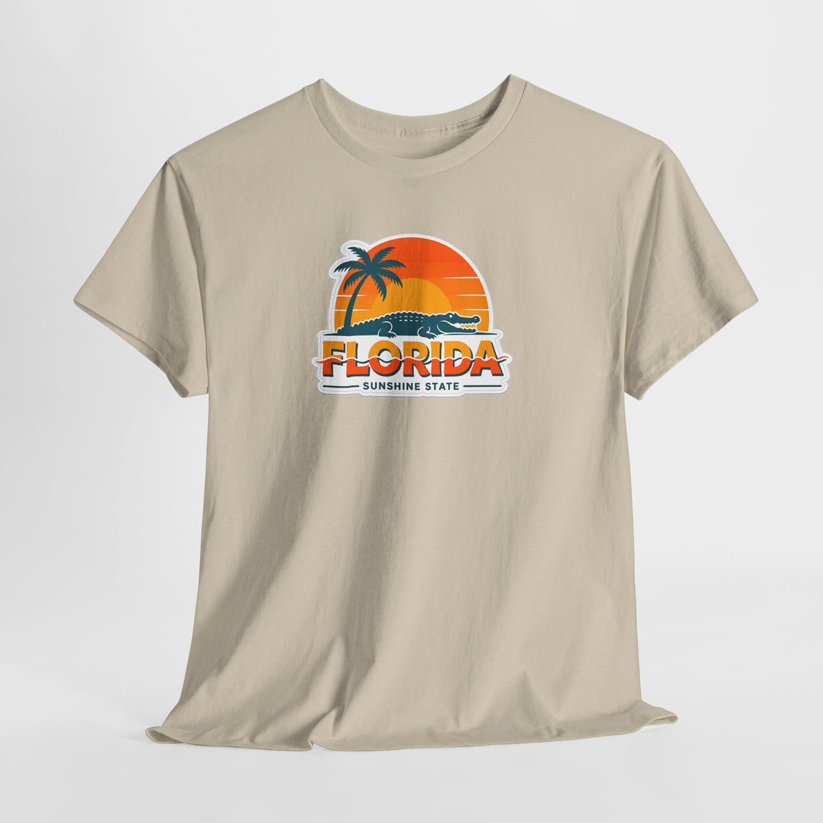 Florida Sunshine State T-Shirt — Retro Palm Sunset Graphic Tee