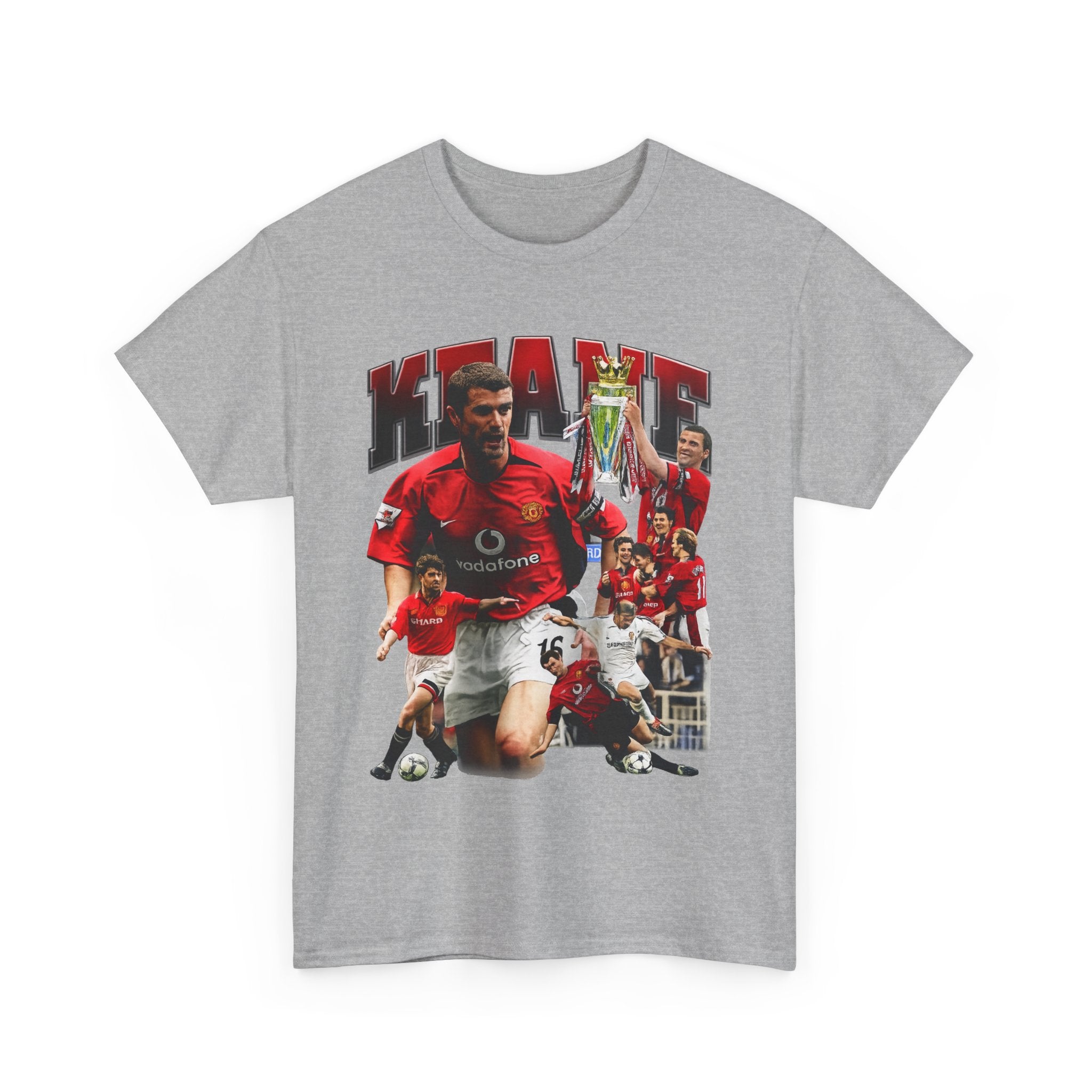 Roy Keane Football Legens Collage Tee — Retro Man United Tribute Shirt