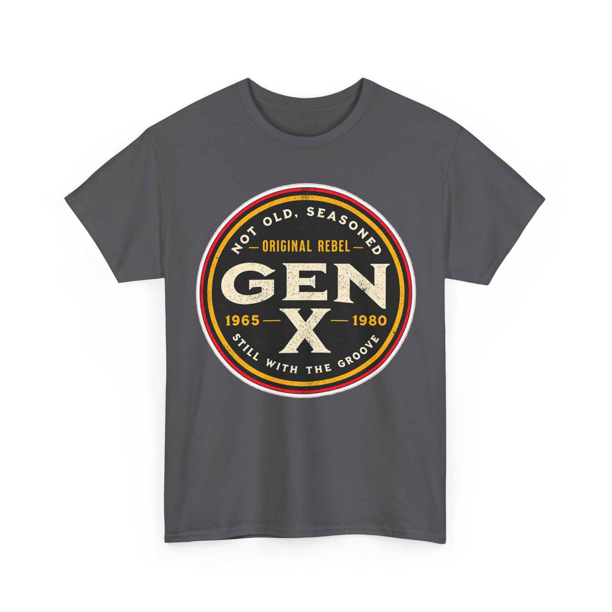 Gen X Tee - 'Not Old, Seasoned' Vintage Rebel Graphic T-Shirt (1965-1980)