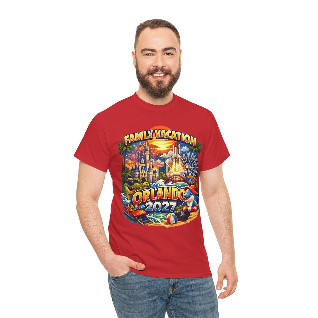 Family Vacation Orlando 2027 T-Shirt — Vintage Theme Park Souvenir Tee