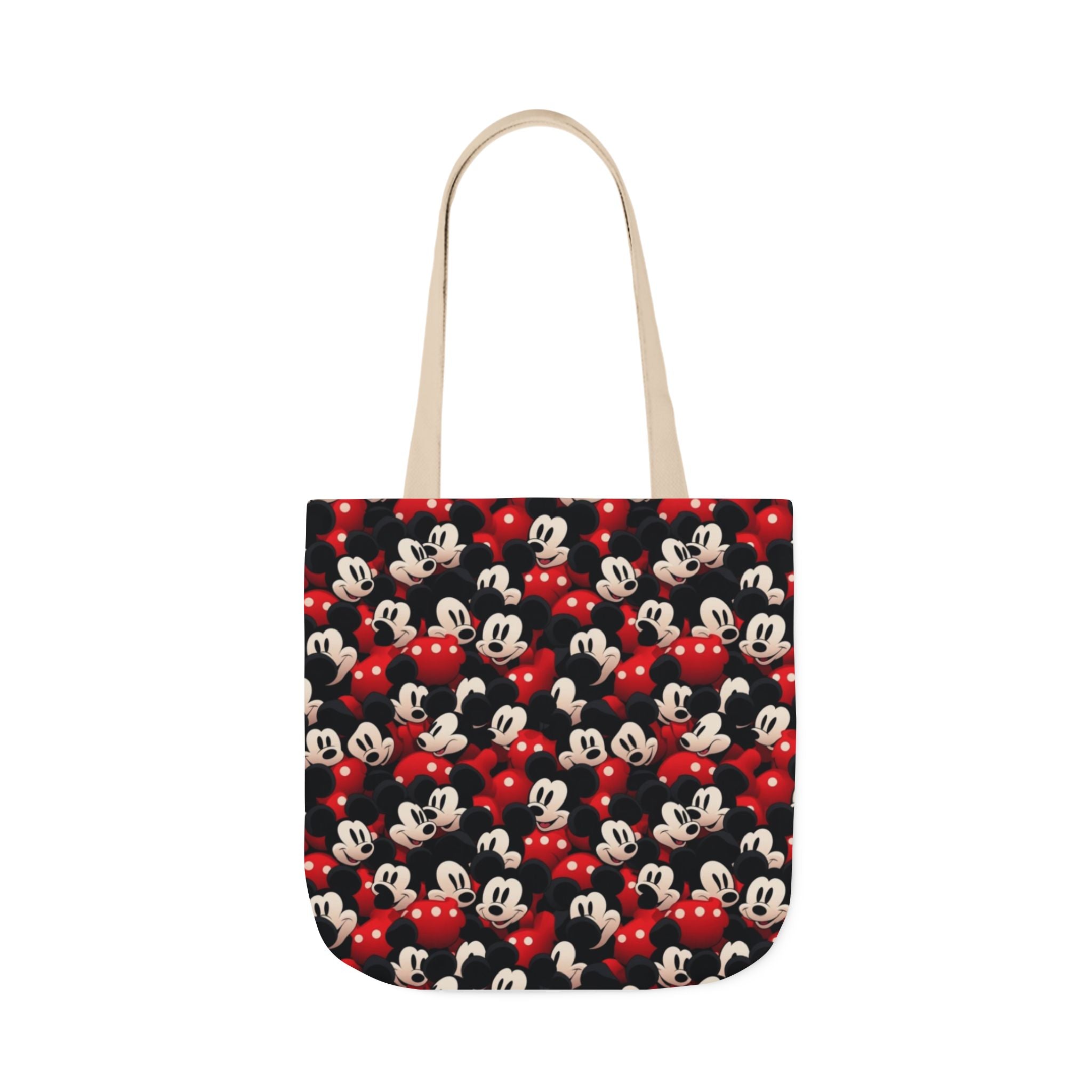 Mickey Mouse Canvas Tote — Retro Cartoon Character Allover Print
