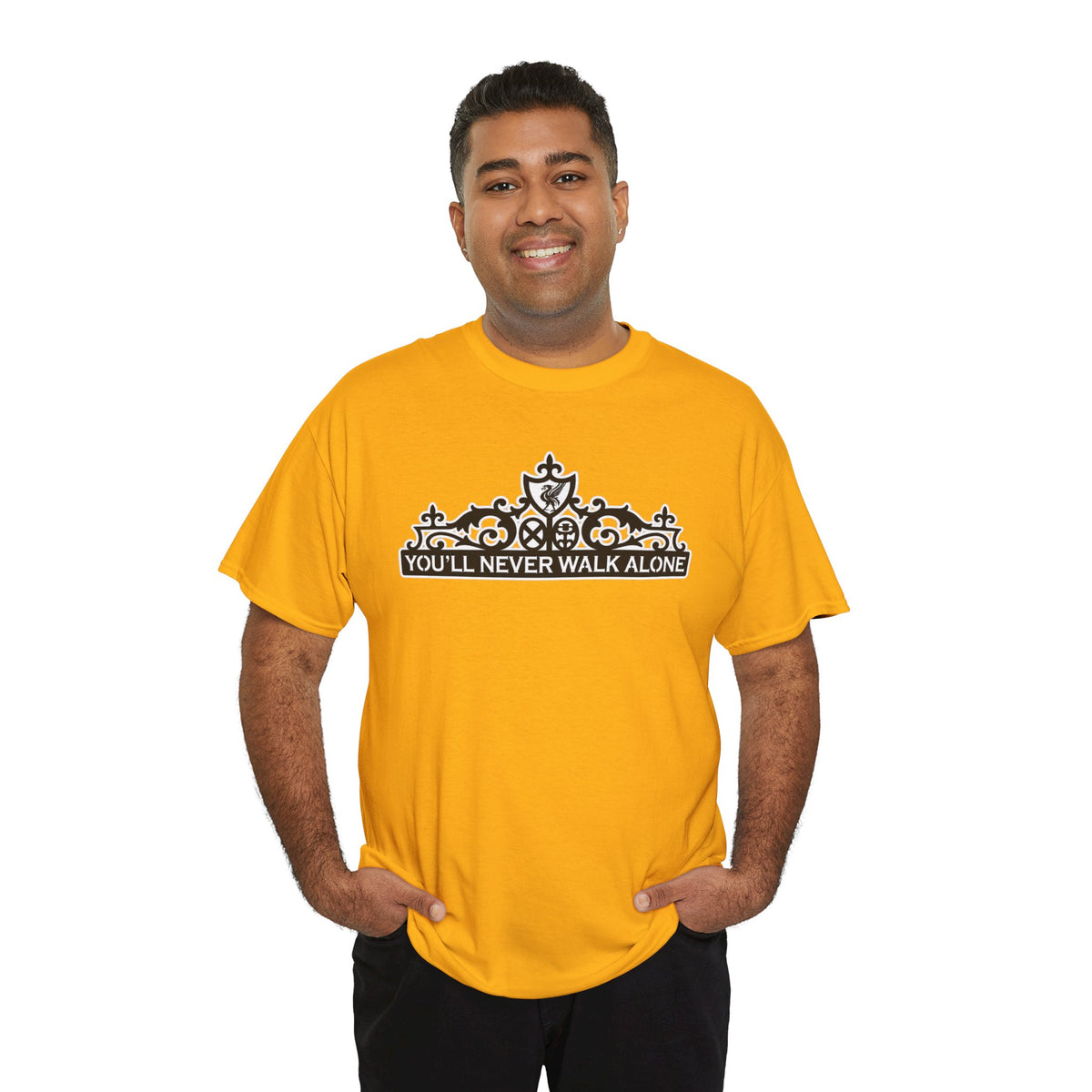You'll Never Walk Alone T‑Shirt — Liverpool FC Crest Cotton Tee