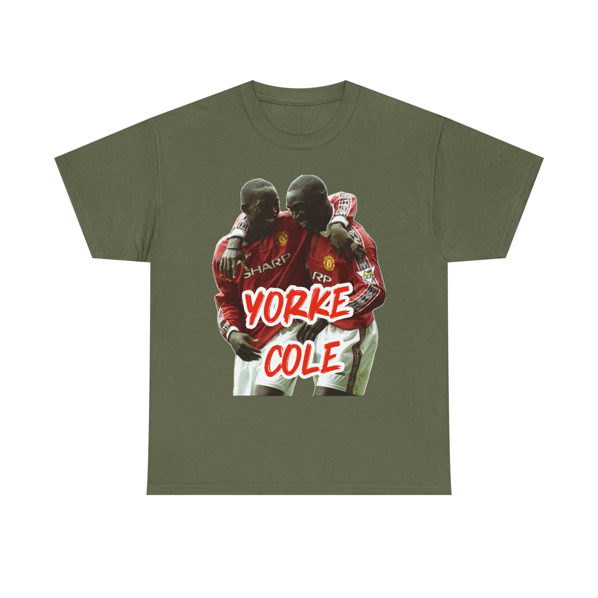 Yorke & Cole Manchester United Soccer Legends Graphic Tee — 'Yorke Cole' Retro Football Shirt