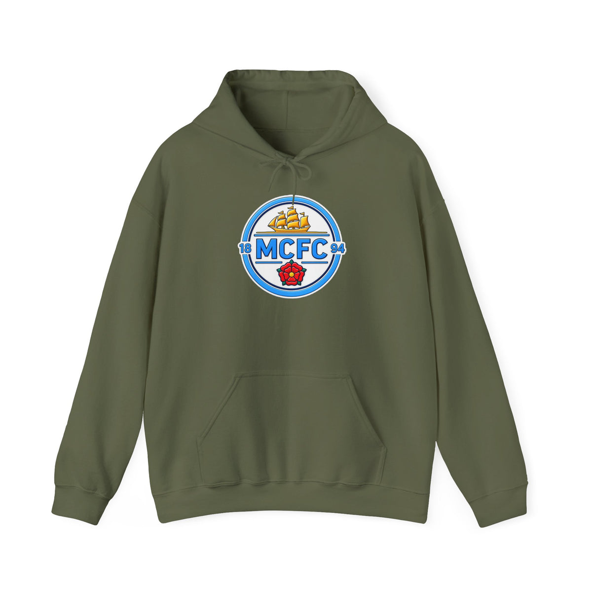 MCFC Logo Hoodie – Vintage Football Club Crest Pullover