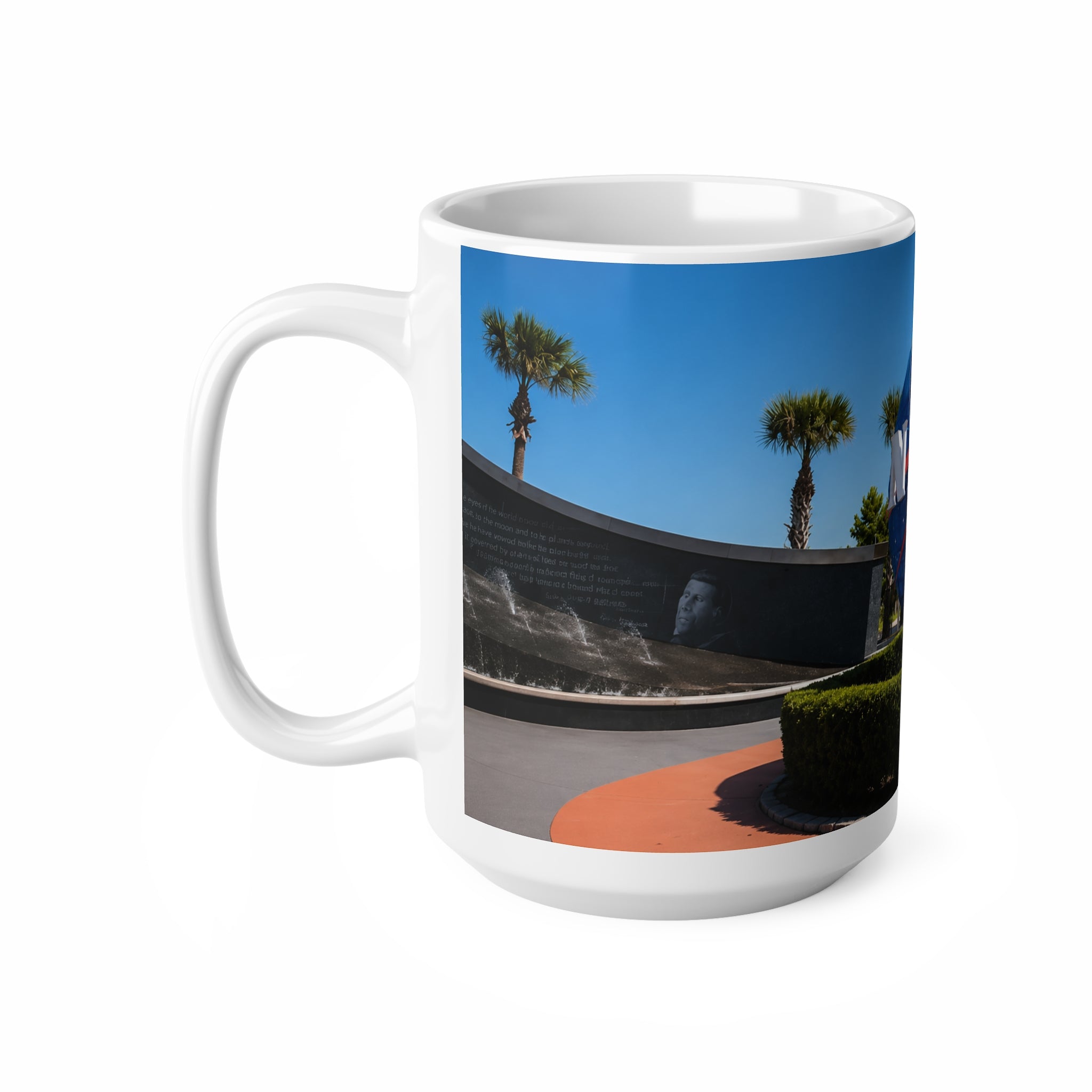NASA Kennedy Space Center Globe Photo Mug — 11oz & 15oz Ceramic Coffee Cup